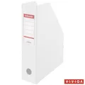 Magazintartó, összecsukható, Vivida fehér, 70 mm, PVC/karton, ESSELTE